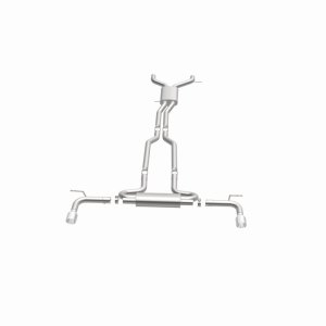 Audi Q7 Performance Exhaust - Rear - Magnaflow - Touring Series Cat-Back, Dual Split Rear Exit, 2.5 in. Mandrel-Bent 409 Stainless, Polished 4 in. Tips - Polished - `07-`15