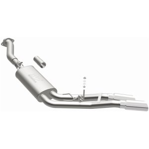 Ford F-150 Performance Exhaust - Rear - Magnaflow - Street Series Cat-Back, Dual Same Side Exit (Before Passenger Rear Tire), Stainless Steel, Polished Tips - Polished - `11-`14