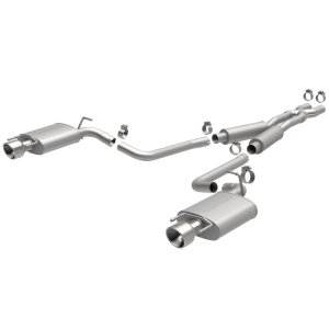Cadillac CTS Performance Exhaust - Rear - Magnaflow - Street Series Cat-Back, Dual Split Rear Exit, Stainless Steel - Polished - `10-`14