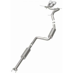 Ford Focus Performance Exhaust - Rear - Magnaflow - Street Series Cat-Back, Dual Center Rear Exit, Stainless Steel, 2.5 in Piping, 4.5 in Polished Tips - Polished - `13-`18