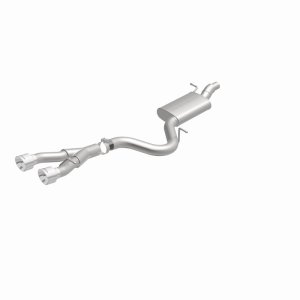 Volkswagen Golf R Performance Exhaust - Rear - Magnaflow - Touring Series Cat-Back, Dual Center Rear Exit, Stainless Steel, 3in Piping, 4in Polished Tips - Polished - `12-`13