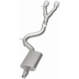 Volkswagen Golf R Performance Exhaust - Rear - Magnaflow - Touring Series Cat-Back, Dual Center Rear Exit, Stainless Steel, 3in Piping, 4in Polished Tips - Polished - `12-`13