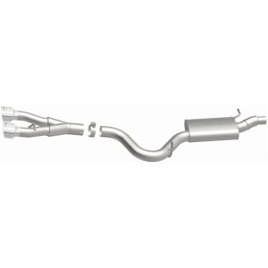 Volkswagen Golf R Performance Exhaust - Rear - Magnaflow - Touring Series Cat-Back, Dual Center Rear Exit, Stainless Steel, 3in Piping, 4in Polished Tips - Polished - `12-`13