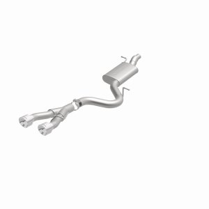 Volkswagen Golf R Performance Exhaust - Rear - Magnaflow - Touring Series Cat-Back, Dual Center Rear Exit, Stainless Steel, 3in Piping, 4in Polished Tips - Polished - `12-`13