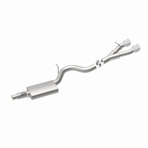 Volkswagen Golf R Performance Exhaust - Rear - Magnaflow - Touring Series Cat-Back, Dual Center Rear Exit, Stainless Steel, 3in Piping, 4in Polished Tips - Polished - `12-`13