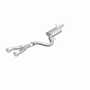 Volkswagen Golf R Performance Exhaust - Rear - Magnaflow - Touring Series Cat-Back, Dual Center Rear Exit, Stainless Steel, 3in Piping, 4in Polished Tips - Polished - `12-`13
