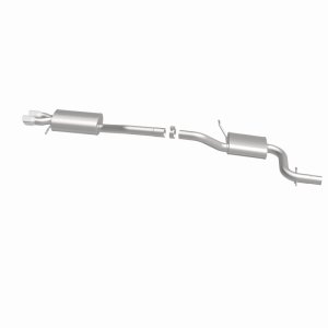 Volkswagen Jetta Performance Exhaust - Rear - Magnaflow - Touring Series Cat-Back, Dual Straight Driver Side Exit, Stainless Steel, 3 in Polished Tips - Polished - `12-`18
