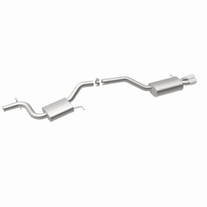 Volkswagen Jetta Performance Exhaust - Rear - Magnaflow - Touring Series Cat-Back, Dual Straight Driver Side Exit, Stainless Steel, 3 in Polished Tips - Polished - `12-`18