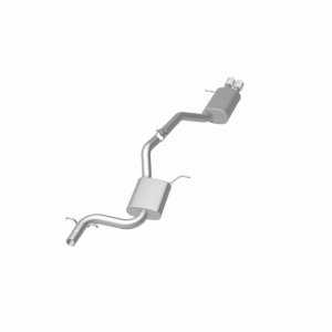 Volkswagen Jetta Performance Exhaust - Rear - Magnaflow - Touring Series Cat-Back, Dual Straight Driver Side Exit, Stainless Steel, 3 in Polished Tips - Polished - `12-`18