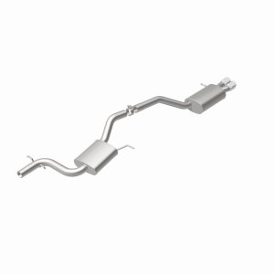 Volkswagen Jetta Performance Exhaust - Rear - Magnaflow - Touring Series Cat-Back, Dual Straight Driver Side Exit, Stainless Steel, 3 in Polished Tips - Polished - `12-`18