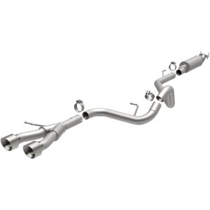 Hyundai Veloster Performance Exhaust - Rear - Magnaflow - Street Series Cat-Back, Dual Center Rear Exit, Polished 4in Tips, 2.5in Piping, Stainless Steel - Polished - `13-`17