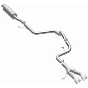 Hyundai Veloster Performance Exhaust - Rear - Magnaflow - Street Series Cat-Back, Dual Center Rear Exit, Polished 4in Tips, 2.5in Piping, Stainless Steel - Polished - `13-`17