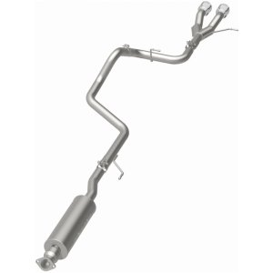 Hyundai Veloster Performance Exhaust - Rear - Magnaflow - Street Series Cat-Back, Dual Center Rear Exit, Polished 4in Tips, 2.5in Piping, Stainless Steel - Polished - `13-`17