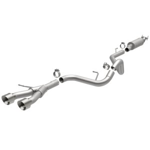 Hyundai Veloster Performance Exhaust - Rear - Magnaflow - Street Series Cat-Back, Dual Center Rear Exit, Polished 4in Tips, 2.5in Piping, Stainless Steel - Polished - `13-`17 Hyundai Veloster Performance Exhaust - Rear - Magnaflow - Street Series Cat-Back, Dual Center Rear Exit, Polished 4in Tips, 2.5in Piping, Stainless Steel - Polished - `13-`17