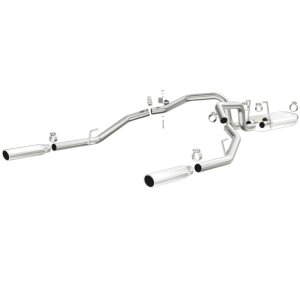 Dodge Ram 1500 Performance Exhaust - Rear - Magnaflow - Cat Back, Dual Split Rear Exit, Street Series - Polished - `09-`13