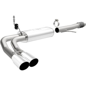Chevrolet Silverado Performance Exhaust - Same Side Before Passenger Rear Tire - Magnaflow - Street Series Cat-Back - Polished - 2014