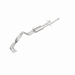 Toyota Tundra Performance Exhaust - Dual Same Side Behind Passenger Rear Tire - Magnaflow - Street Series Cat-Back, 15306 - Polished - `14-`21