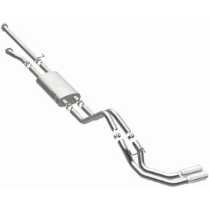 Toyota Tundra Performance Exhaust - Dual Same Side Behind Passenger Rear Tire - Magnaflow - Street Series Cat-Back, 15306 - Polished - `14-`21