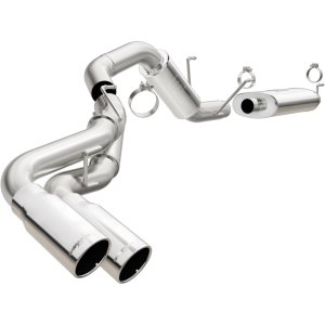 Ram 2500 Performance Exhaust - Dual Same Side Behind Passenger Rear Tire - Magnaflow - Cat Back Street Series - Polished - `14-`25
