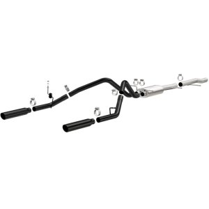 Chevrolet Silverado Performance Exhaust - Rear - Magnaflow - Street Series Black Cat-Back - Black - `10-`13