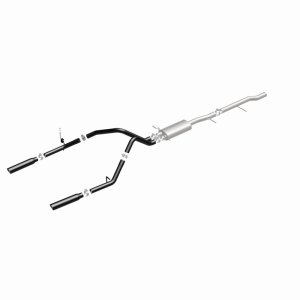 GMC Sierra Performance Exhaust - Rear - Magnaflow - Street Series Black Cat-Back - Black - `10-`13