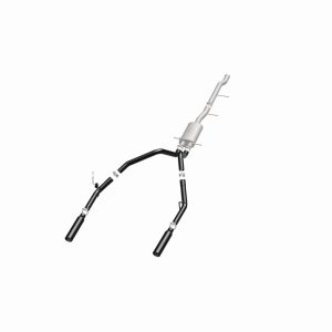 GMC Sierra Performance Exhaust - Rear - Magnaflow - Street Series Black Cat-Back - Black - `10-`13