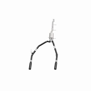 GMC Sierra Performance Exhaust - Rear - Magnaflow - Street Series Black Cat-Back - Black - `10-`13