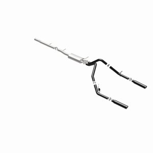 GMC Sierra Performance Exhaust - Rear - Magnaflow - Street Series Black Cat-Back - Black - `10-`13