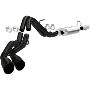Ford F-150 Performance Exhaust - Magnaflow - Cat Back, Dual Same Side Exit, Street Series - Black - `10-`14