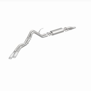 Ford F-150 Performance Exhaust - Dual Same Side Behind Passenger Rear Tire - Magnaflow - Street Series Cat-Back - Polished - `11-`14 Ford F-150 Performance Exhaust - Dual Same Side Behind Passenger Rear Tire - Magnaflow - Street Series Cat-Back - Polished - `11-`14