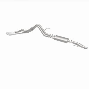 Ford F-150 Performance Exhaust - Dual Same Side Behind Passenger Rear Tire - Magnaflow - Street Series Cat-Back - Polished - `11-`14 Ford F-150 Performance Exhaust - Dual Same Side Behind Passenger Rear Tire - Magnaflow - Street Series Cat-Back - Polished - `11-`14