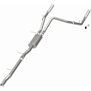 Chevrolet Silverado Performance Exhaust - Rear - Magnaflow - Street Series Cat Back - Polished - `10-`27