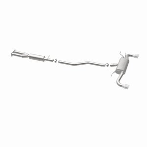 Land Rover LR2 Performance Exhaust - Rear - Magnaflow - Cat-Back, Touring Series, Dual Split Rear Exit, 2.5 in Mandrel-Bent Piping, 2 Straight-Through Mufflers, 3.5 in Polished Double-Wall Angle-Cut Tips, Stainless Steel - Polished - `08-`12
