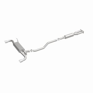 Land Rover LR2 Performance Exhaust - Rear - Magnaflow - Cat-Back, Touring Series, Dual Split Rear Exit, 2.5 in Mandrel-Bent Piping, 2 Straight-Through Mufflers, 3.5 in Polished Double-Wall Angle-Cut Tips, Stainless Steel - Polished - `08-`12