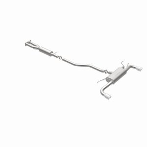 Land Rover LR2 Performance Exhaust - Rear - Magnaflow - Cat-Back, Touring Series, Dual Split Rear Exit, 2.5 in Mandrel-Bent Piping, 2 Straight-Through Mufflers, 3.5 in Polished Double-Wall Angle-Cut Tips, Stainless Steel - Polished - `08-`12