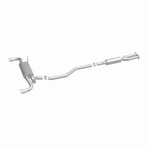 Land Rover LR2 Performance Exhaust - Rear - Magnaflow - Cat-Back, Touring Series, Dual Split Rear Exit, 2.5 in Mandrel-Bent Piping, 2 Straight-Through Mufflers, 3.5 in Polished Double-Wall Angle-Cut Tips, Stainless Steel - Polished - `08-`12