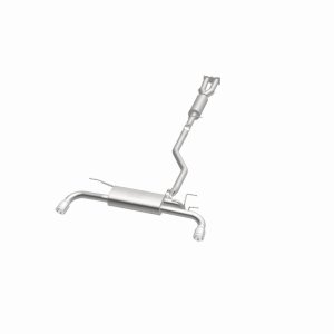 Land Rover LR2 Performance Exhaust - Rear - Magnaflow - Cat-Back, Touring Series, Dual Split Rear Exit, 2.5 in Mandrel-Bent Piping, 2 Straight-Through Mufflers, 3.5 in Polished Double-Wall Angle-Cut Tips, Stainless Steel - Polished - `08-`12