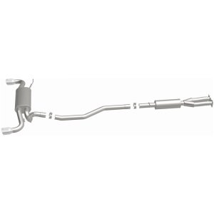 Land Rover LR2 Performance Exhaust - Rear - Magnaflow - Cat-Back, Touring Series, Dual Split Rear Exit, 2.5 in Mandrel-Bent Piping, 2 Straight-Through Mufflers, 3.5 in Polished Double-Wall Angle-Cut Tips, Stainless Steel - Polished - `08-`12