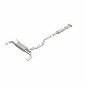 Land Rover LR2 Performance Exhaust - Rear - Magnaflow - Cat-Back, Touring Series, Dual Split Rear Exit, 2.5 in Mandrel-Bent Piping, 2 Straight-Through Mufflers, 3.5 in Polished Double-Wall Angle-Cut Tips, Stainless Steel - Polished - `08-`12