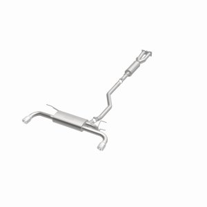 Land Rover LR2 Performance Exhaust - Rear - Magnaflow - Cat-Back, Touring Series, Dual Split Rear Exit, 2.5 in Mandrel-Bent Piping, 2 Straight-Through Mufflers, 3.5 in Polished Double-Wall Angle-Cut Tips, Stainless Steel - Polished - `08-`12