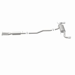 Land Rover LR2 Performance Exhaust - Rear - Magnaflow - Cat-Back, Touring Series, Dual Split Rear Exit, 2.5 in Mandrel-Bent Piping, 2 Straight-Through Mufflers, 3.5 in Polished Double-Wall Angle-Cut Tips, Stainless Steel - Polished - `08-`12