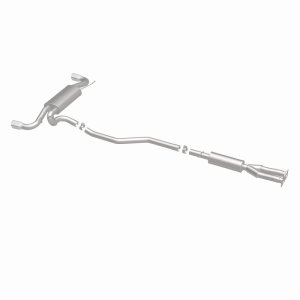 Land Rover LR2 Performance Exhaust - Rear - Magnaflow - Cat-Back, Touring Series, Dual Split Rear Exit, 2.5 in Mandrel-Bent Piping, 2 Straight-Through Mufflers, 3.5 in Polished Double-Wall Angle-Cut Tips, Stainless Steel - Polished - `08-`12