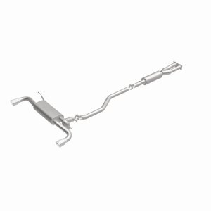 Land Rover LR2 Performance Exhaust - Rear - Magnaflow - Cat-Back, Touring Series, Dual Split Rear Exit, 2.5 in Mandrel-Bent Piping, 2 Straight-Through Mufflers, 3.5 in Polished Double-Wall Angle-Cut Tips, Stainless Steel - Polished - `08-`12