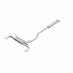 Land Rover LR2 Performance Exhaust - Rear - Magnaflow - Cat-Back, Touring Series, Dual Split Rear Exit, 2.5 in Mandrel-Bent Piping, 2 Straight-Through Mufflers, 3.5 in Polished Double-Wall Angle-Cut Tips, Stainless Steel - Polished - `08-`12