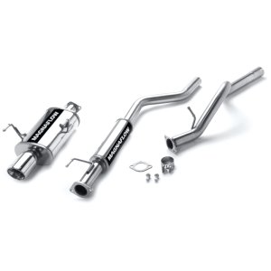Nissan Sentra Performance Exhaust - Single Straight Passenger Side Rear - Magnaflow - Street Series Cat-Back - Polished - `02-`06