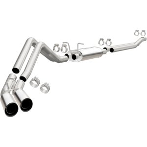 Ford F-150 Performance Exhaust - Dual Same Side Behind Passenger Rear Tire - Magnaflow - Street Series Cat-Back - Polished - `02-`03