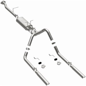 GMC Sierra Performance Exhaust - Rear - Magnaflow - Cat Back, Dual Split Rear Exit - Polished - `00-`03