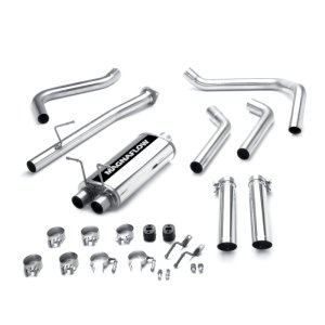 GMC Sierra Performance Exhaust - Rear - Magnaflow - Cat Back, Dual Split Rear Exit - Polished - `00-`03