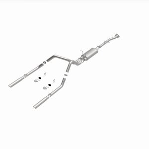GMC Sierra Performance Exhaust - Rear - Magnaflow - Cat Back, Dual Split Rear Exit - Polished - `00-`03