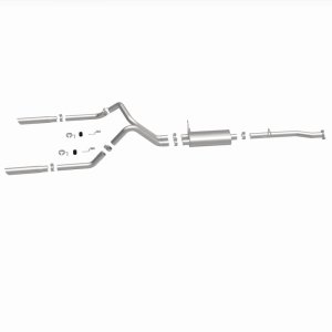 GMC Sierra Performance Exhaust - Rear - Magnaflow - Cat Back, Dual Split Rear Exit - Polished - `00-`03